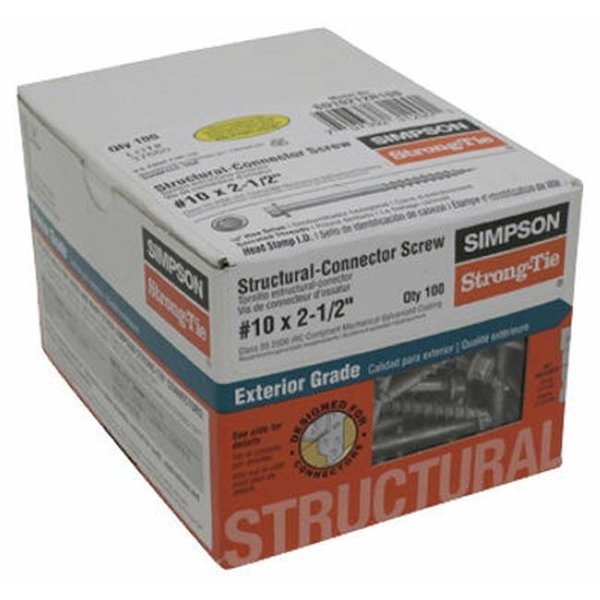 Simpson Strong-Tie Simpson Strong Tie SD10212R100 No. 10 x 2.5 in. Connector Screw 129250